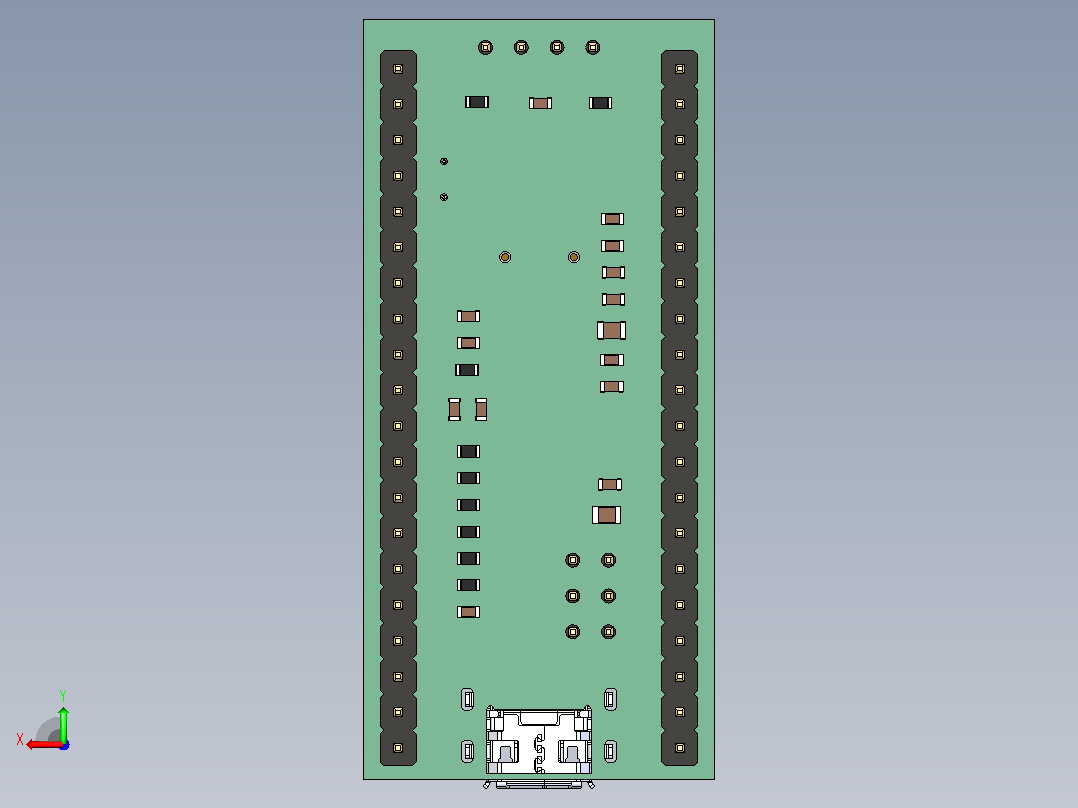 STM32  pcb电路图后视图