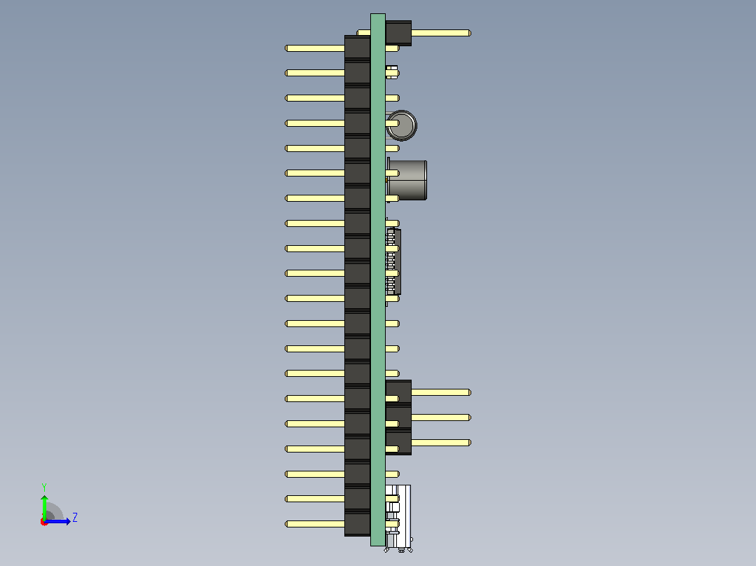 STM32  pcb电路图左视图