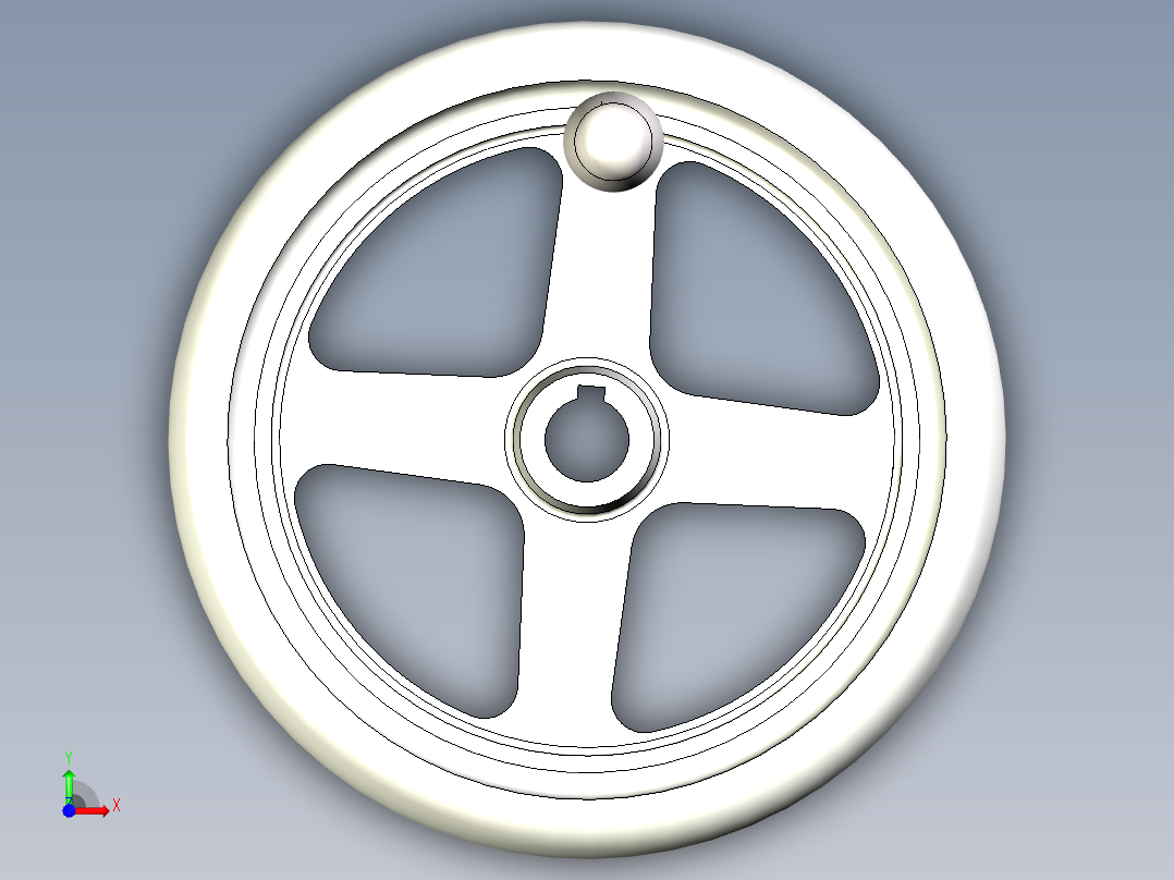 手轮3D模型前视图