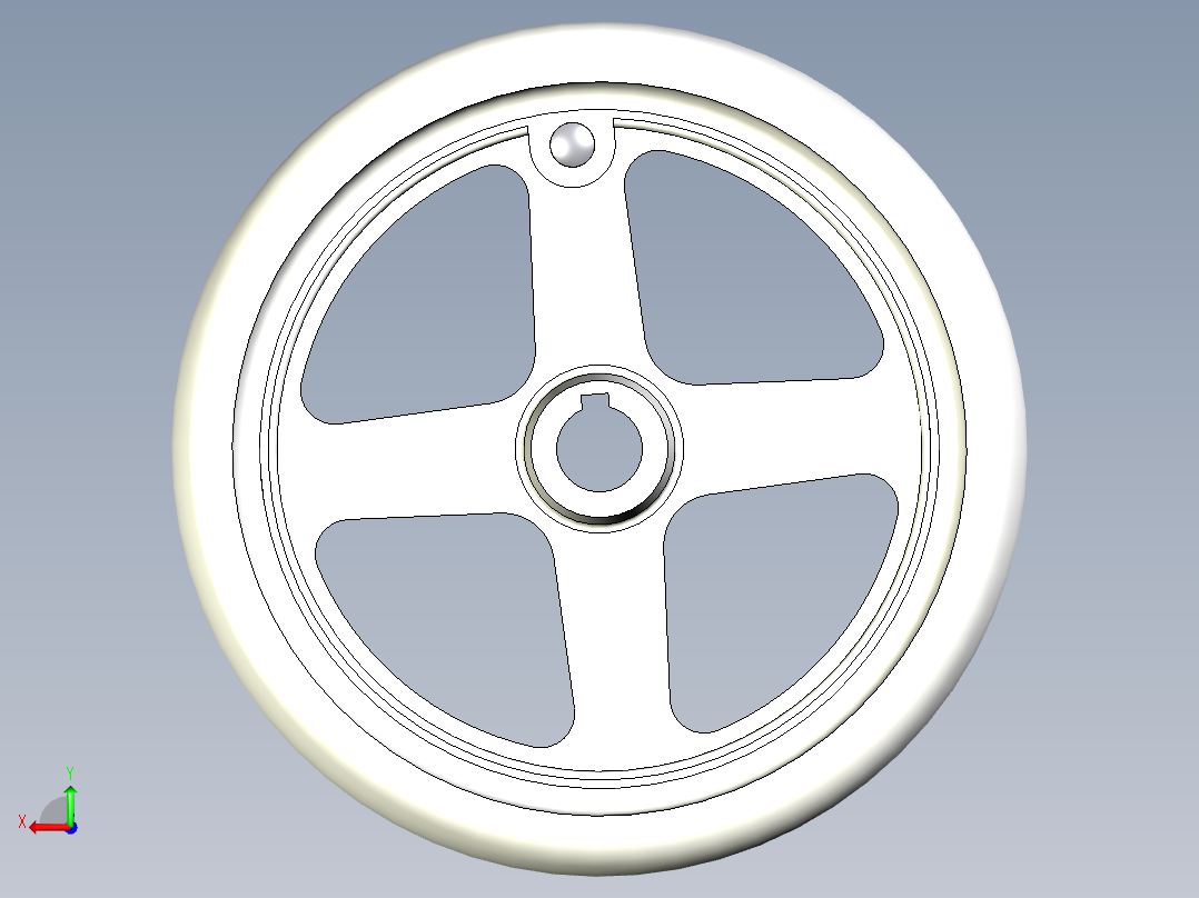 手轮3D模型后视图