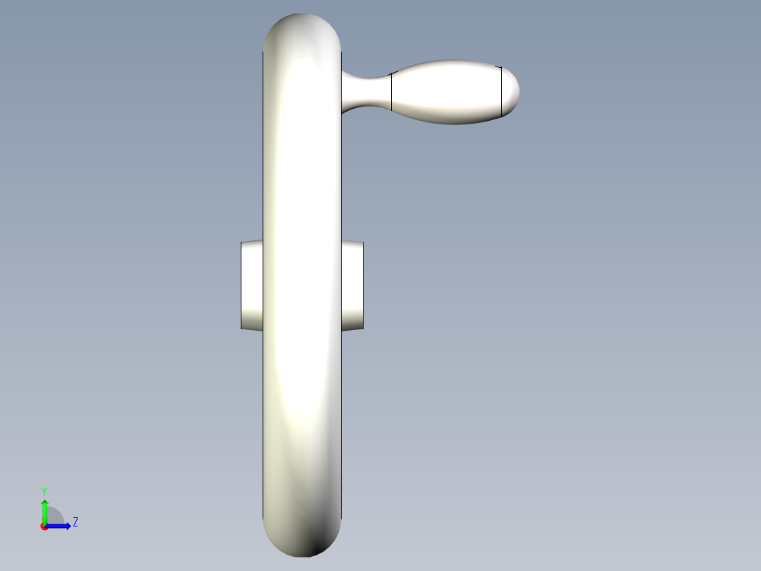 手轮3D模型左视图