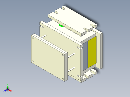 低压铝铸造模具一套3D模型