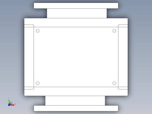 低压铝铸造模具一套3D模型前视缩略图