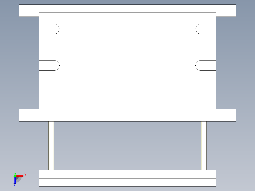低压铝铸造模具一套3D模型俯视图