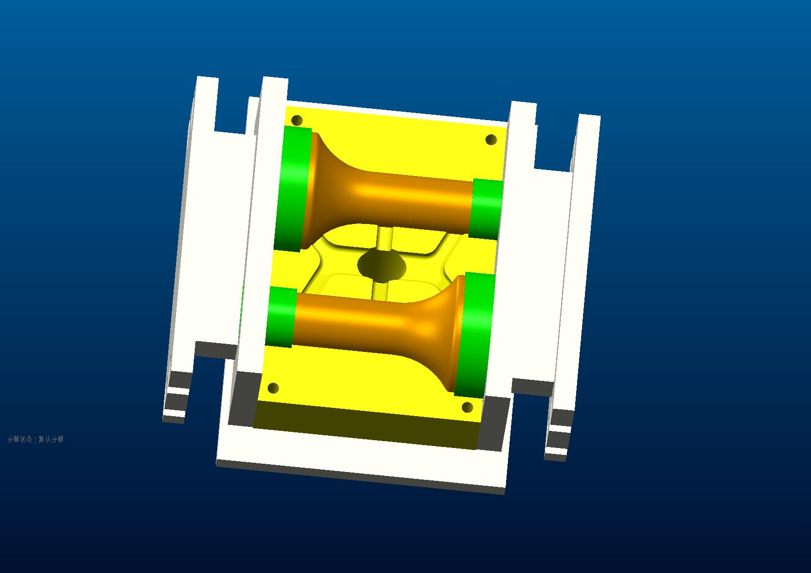 低压铝铸造模具一套3D模型