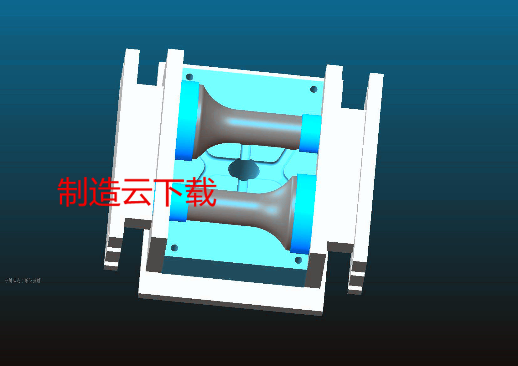 低压铝铸造模具一套3D模型