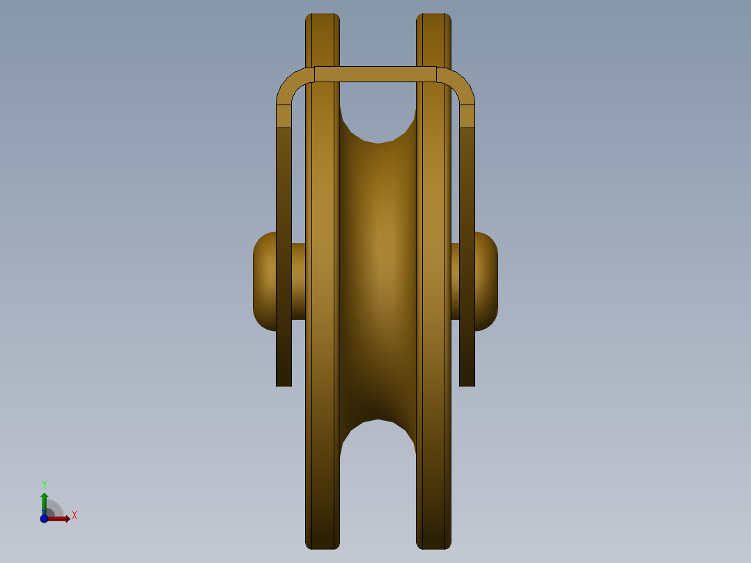 滚轮总成3D模型前视图