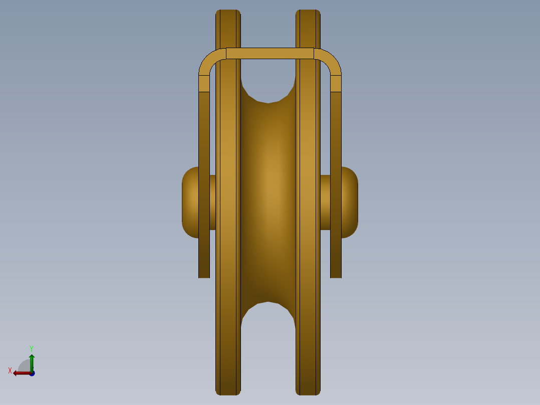 滚轮总成3D模型后视图