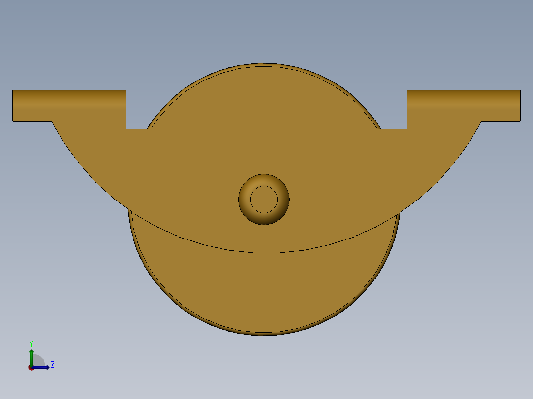 滚轮总成3D模型左视图