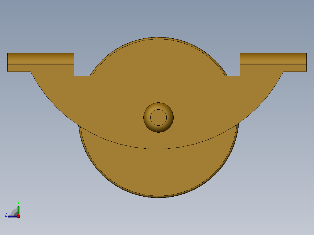 滚轮总成3D模型右视图