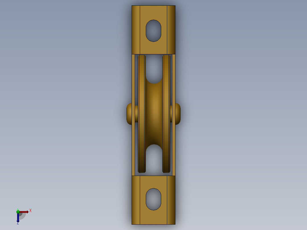 滚轮总成3D模型俯视图