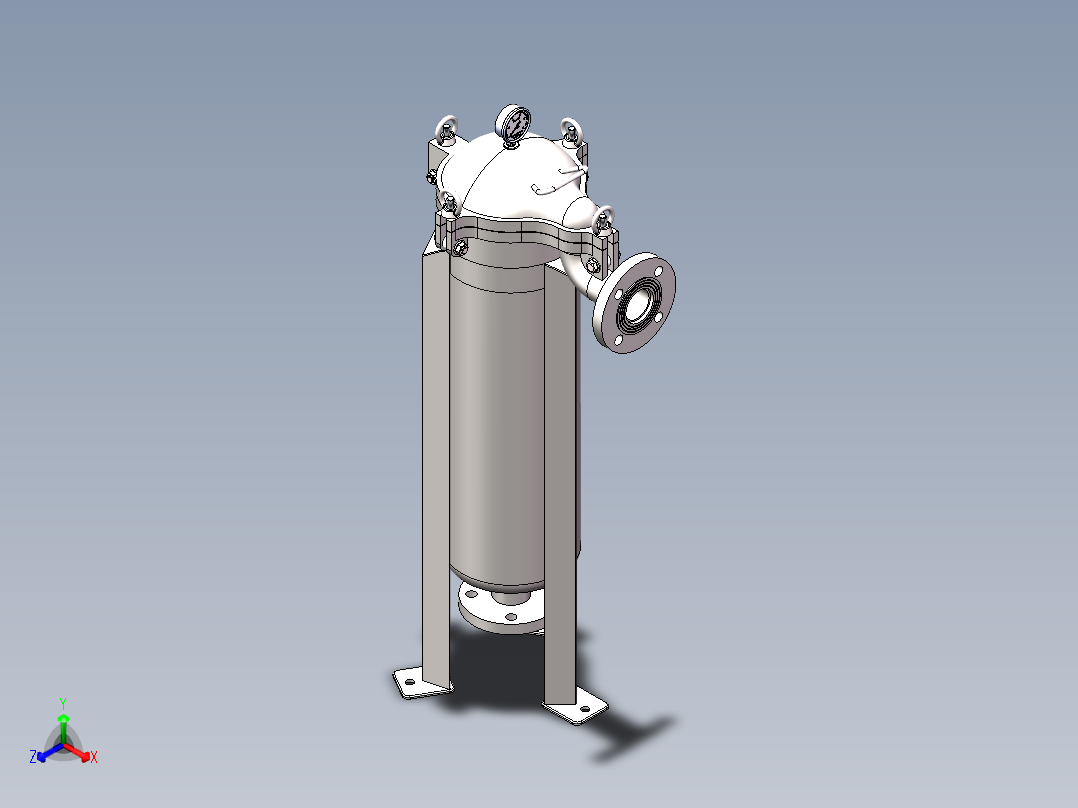 单袋式过滤器 DN50 SW2015正等轴测图