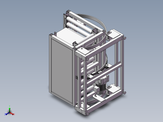 送输线翻转机、L型翻转机构正等轴测缩略图