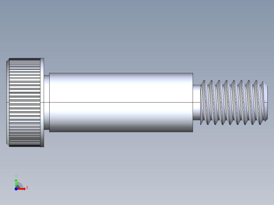 内六角螺螺栓-SB 0.375-16 x 1.25前视图
