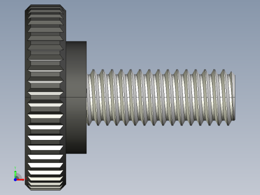 滚花旋钮-Knurled Knob 10-32x0.625x.500.STEP前视缩略图