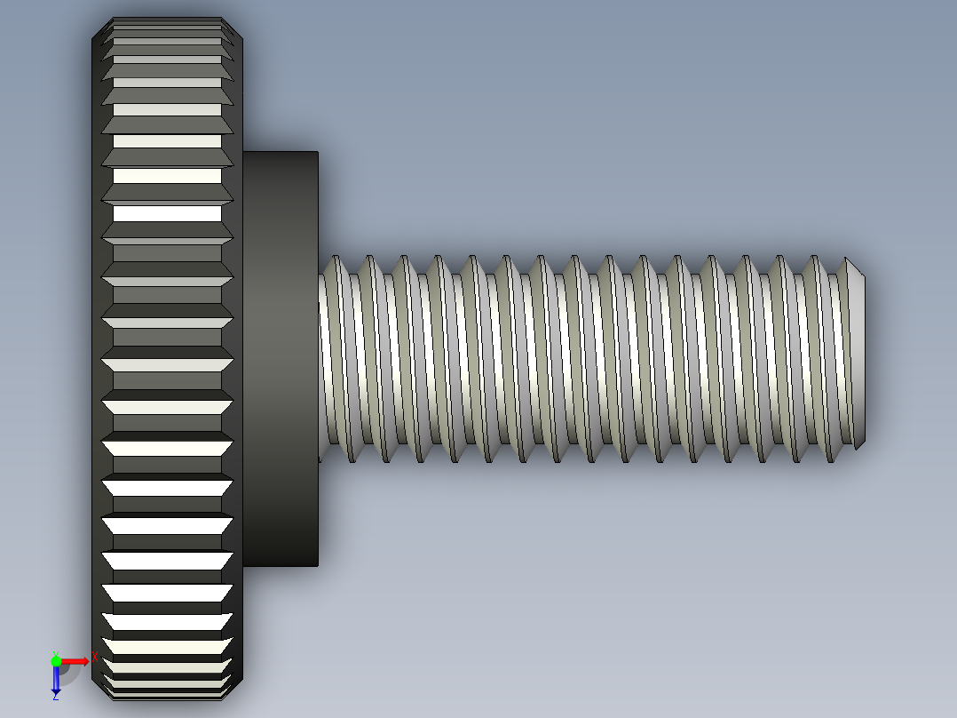 滚花旋钮-Knurled Knob 10-32x0.625x.500.STEP俯视图
