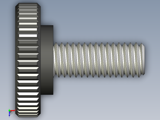滚花旋钮-Knurled Knob 10-32x0.625x.500.STEP俯视缩略图
