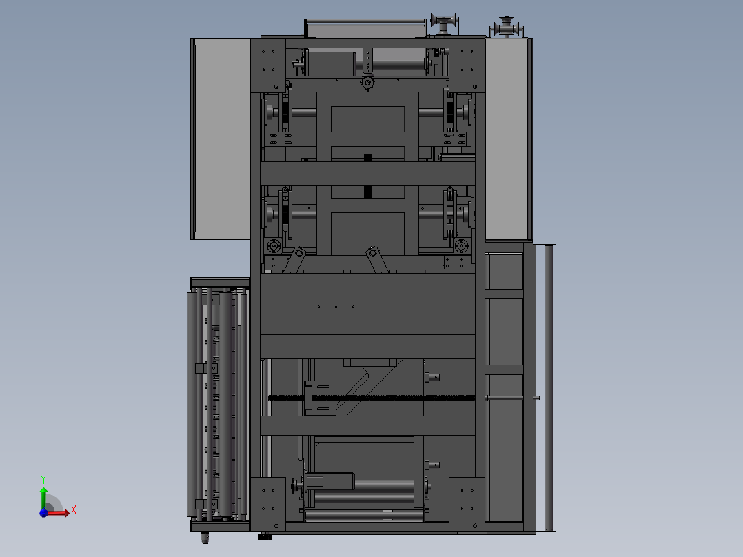 包装机骨架前视图