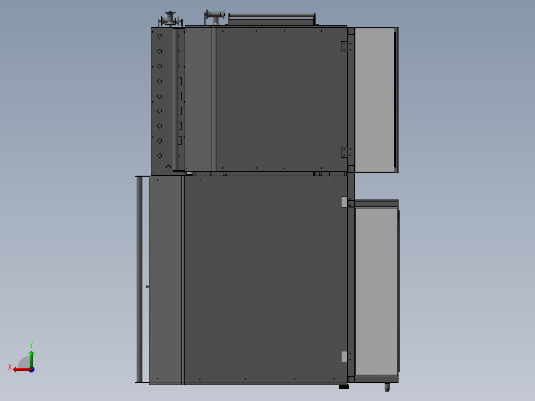 包装机骨架后视图