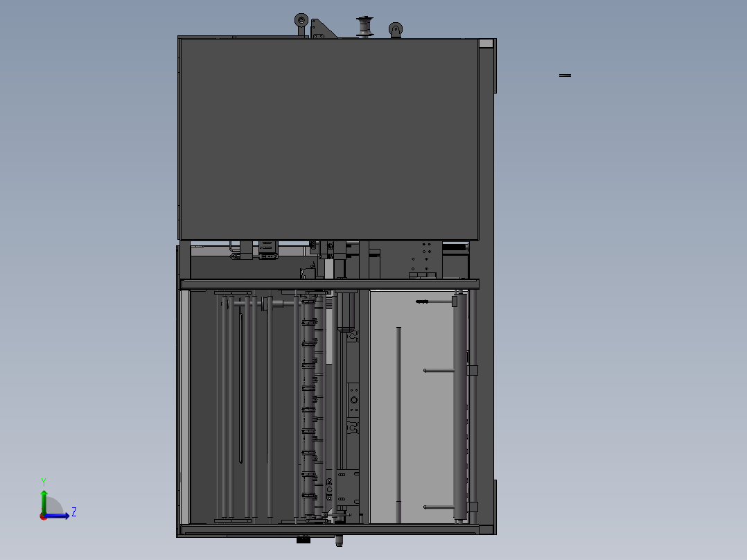 包装机骨架左视图