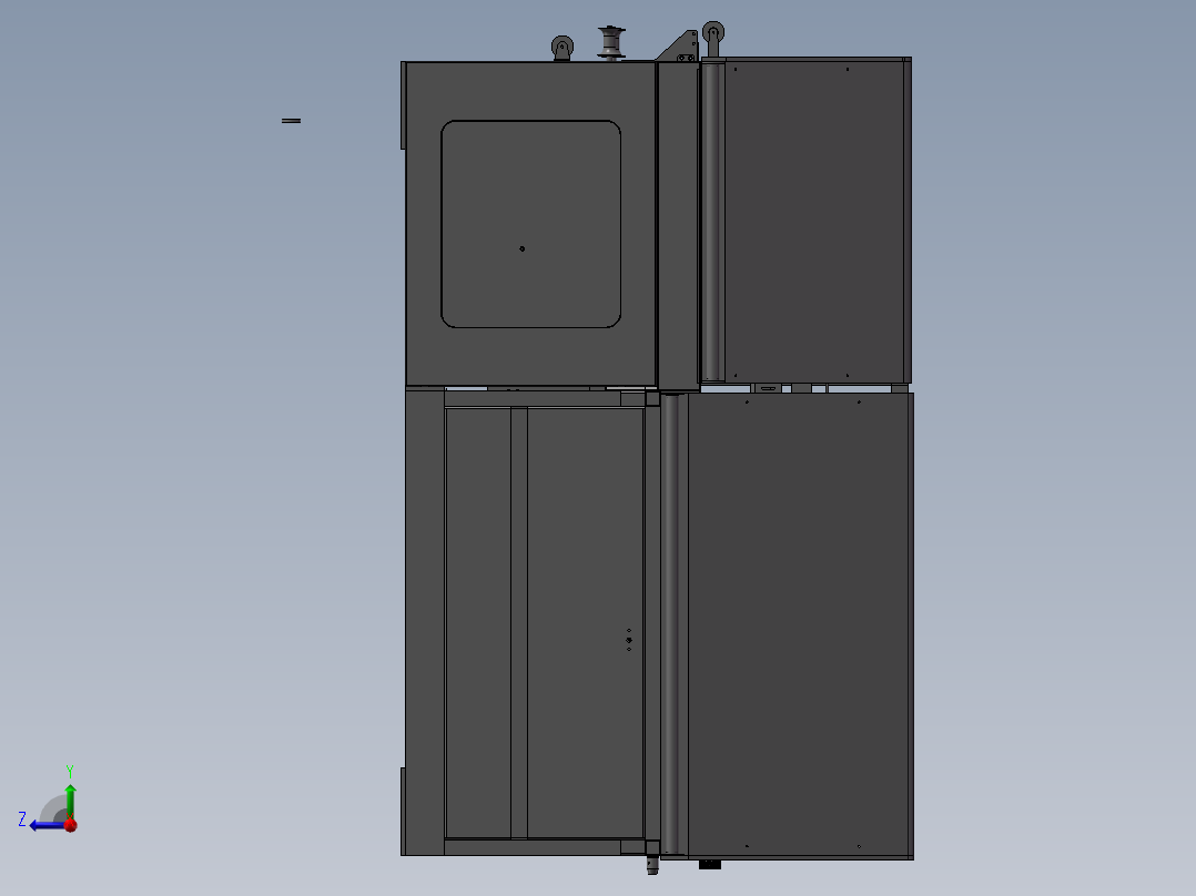 包装机骨架右视图