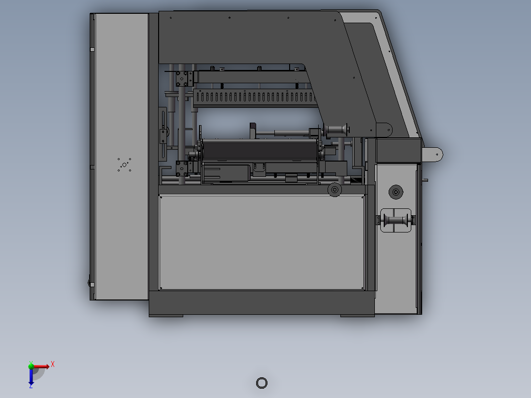 包装机骨架俯视图