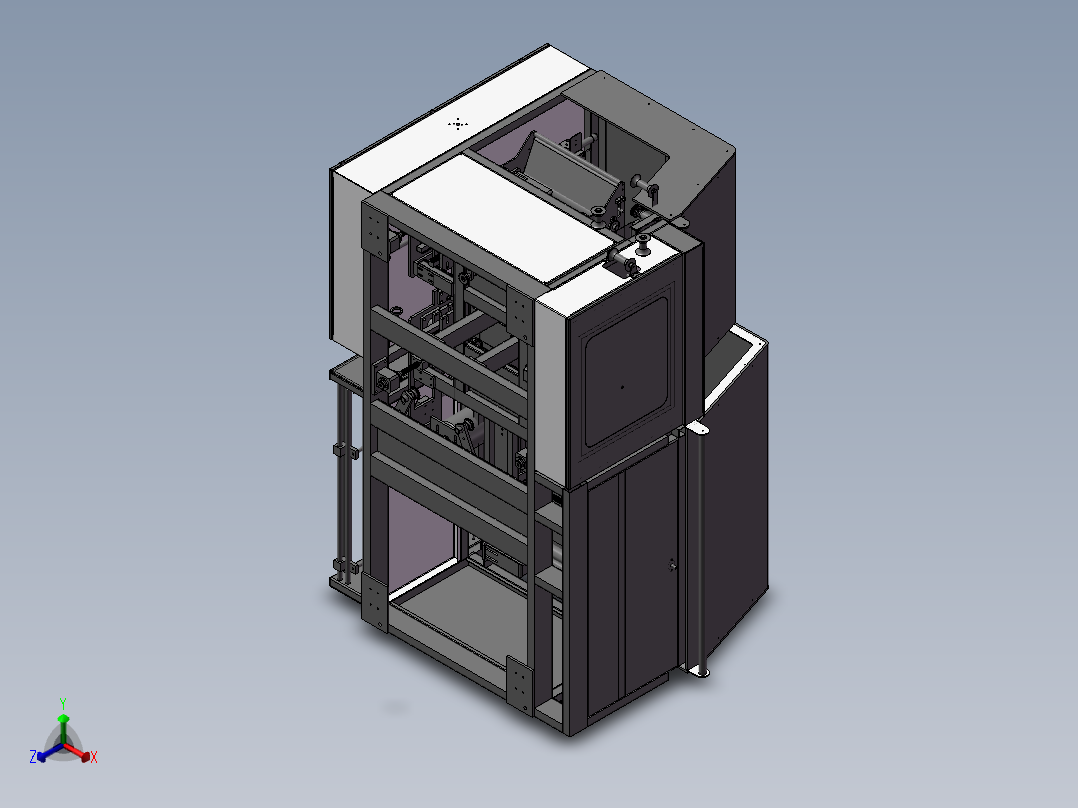 包装机骨架正等轴测图