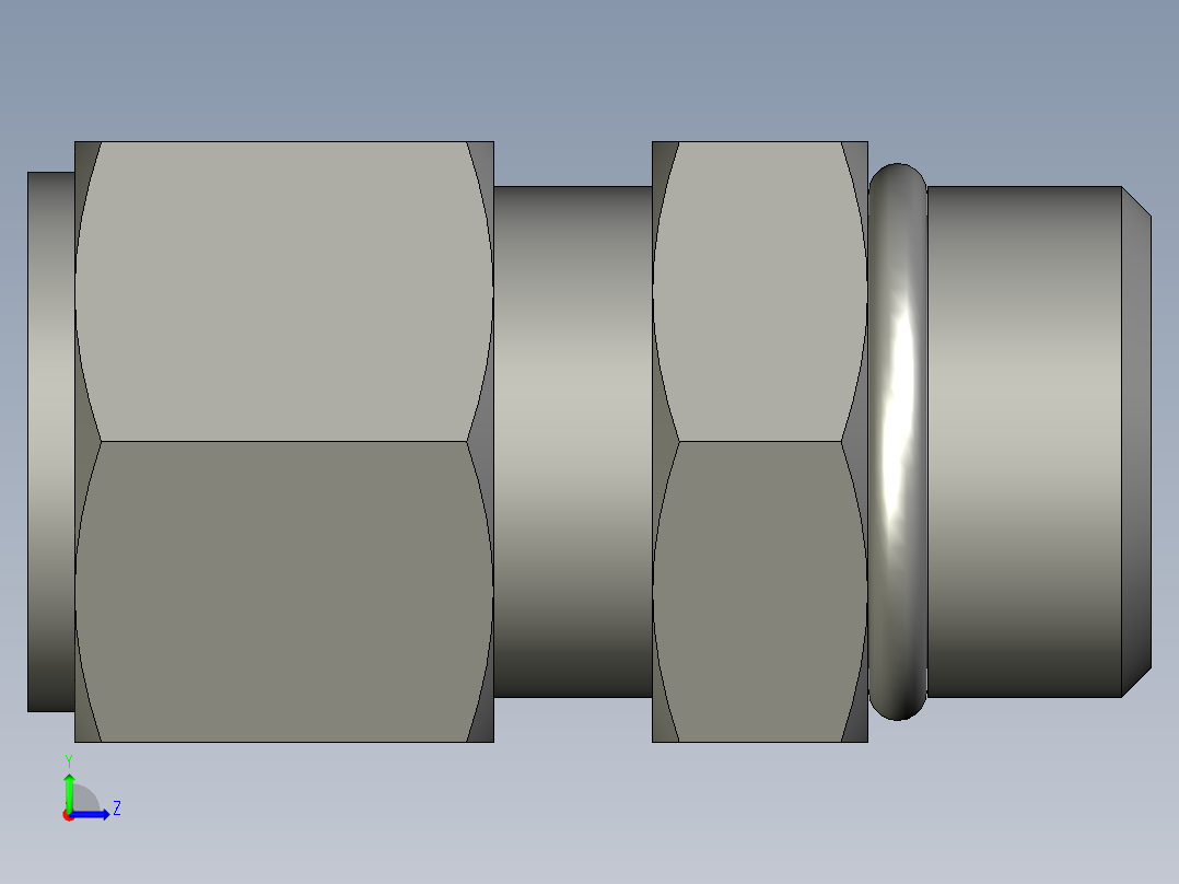 卡套式工业通用硬管接头12_f5bu-s左视图