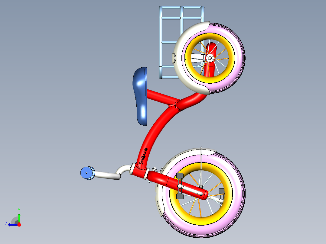 儿童三轮车-10--stp右视图
