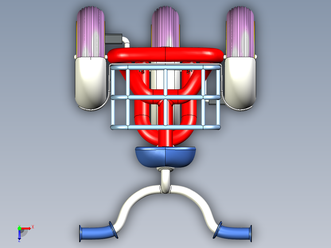 儿童三轮车-10--stp俯视图