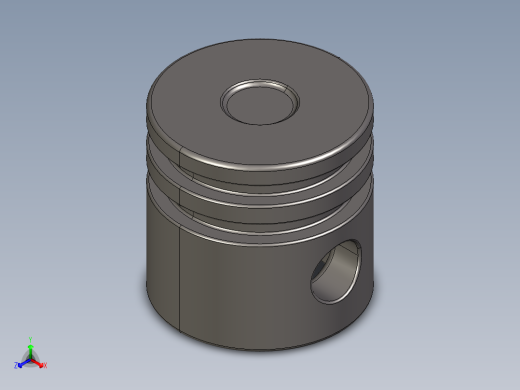 气缸电机-2851 Dark Stone Technic Engine Piston Round