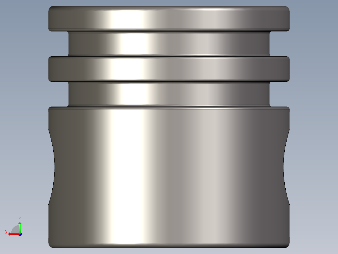 气缸电机-2851 Dark Stone Technic Engine Piston Round后视图