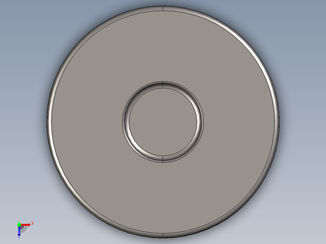 气缸电机-2851 Dark Stone Technic Engine Piston Round俯视图