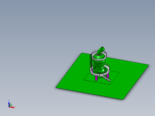 生料磨机三维模型