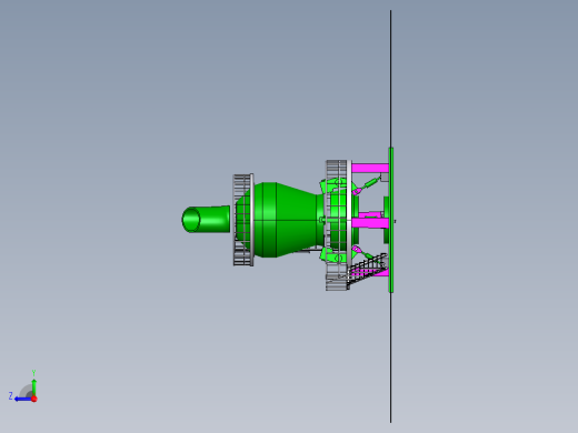 生料磨机三维模型右视缩略图