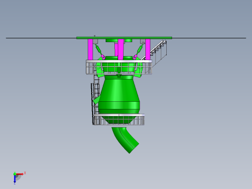 生料磨机三维模型俯视缩略图