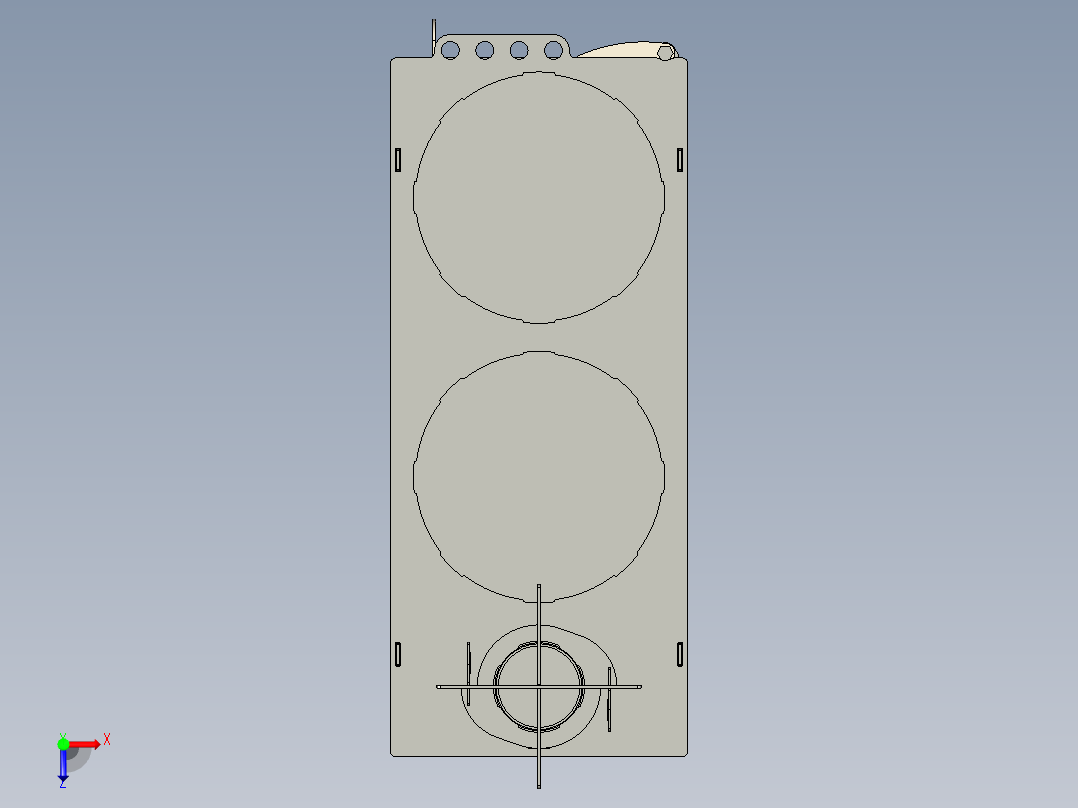 天野取暖炉子俯视图