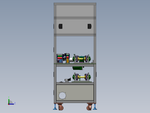 倍速链回流模块、循环流动线体3D模型 非标自动化机械三维左视缩略图