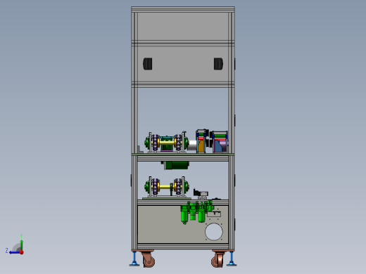倍速链回流模块、循环流动线体3D模型 非标自动化机械三维右视缩略图