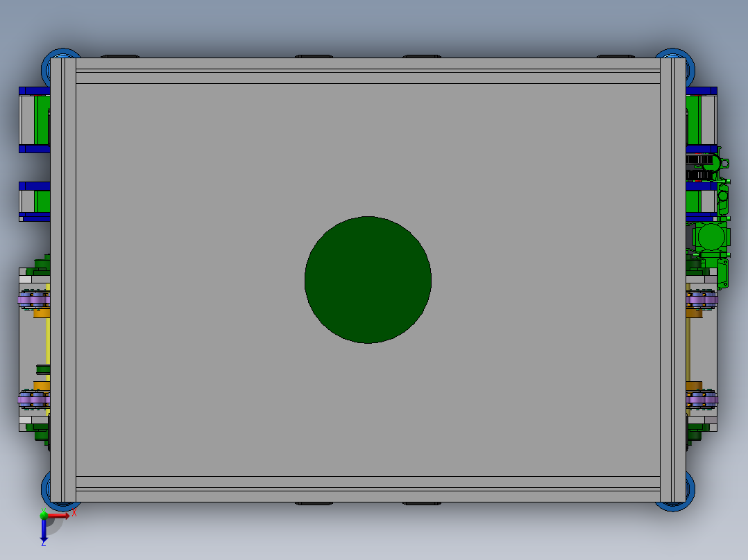 倍速链回流模块、循环流动线体3D模型 非标自动化机械三维俯视图