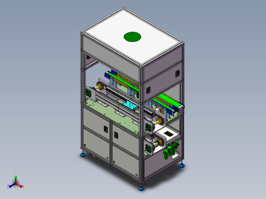 倍速链回流模块、循环流动线体3D模型 非标自动化机械三维正等轴测缩略图
