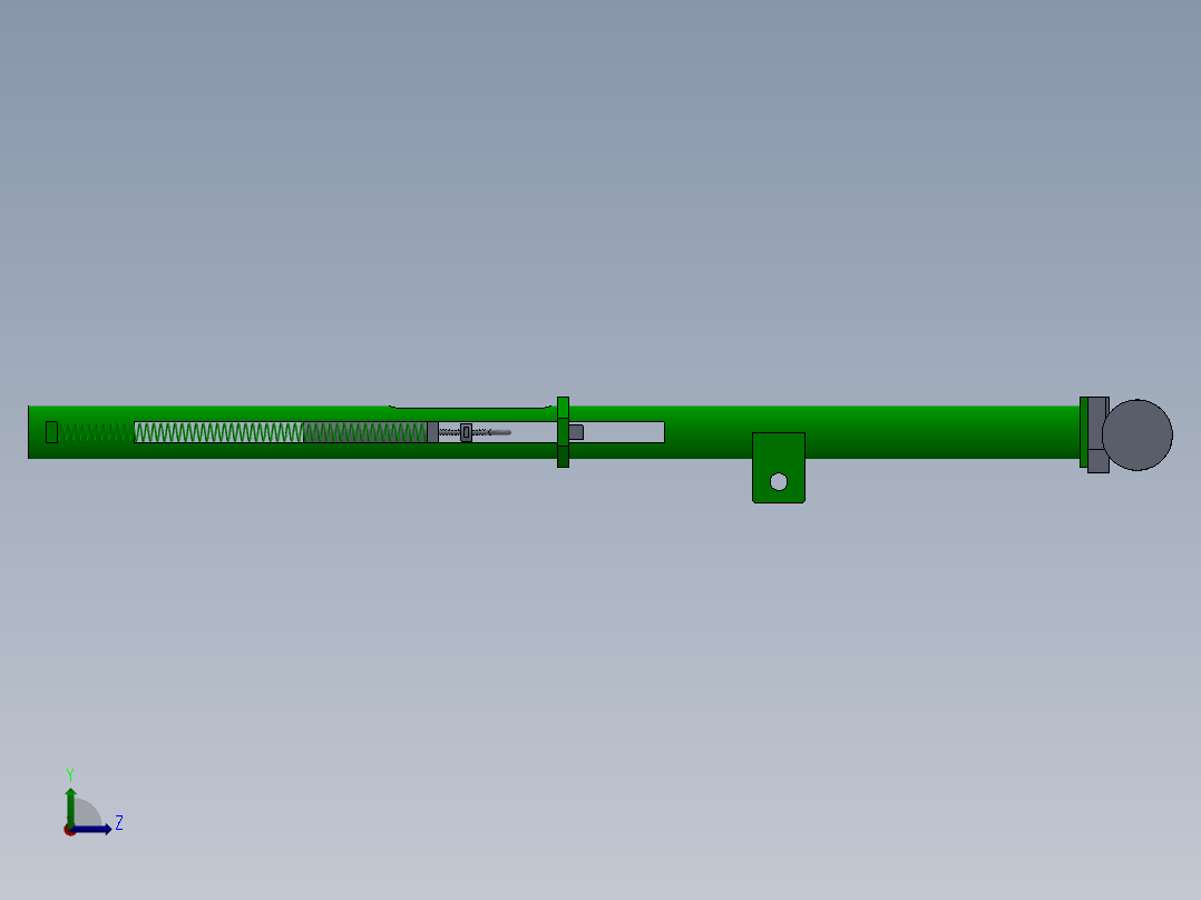 自己的一个练习炮的仰俯装置左视图