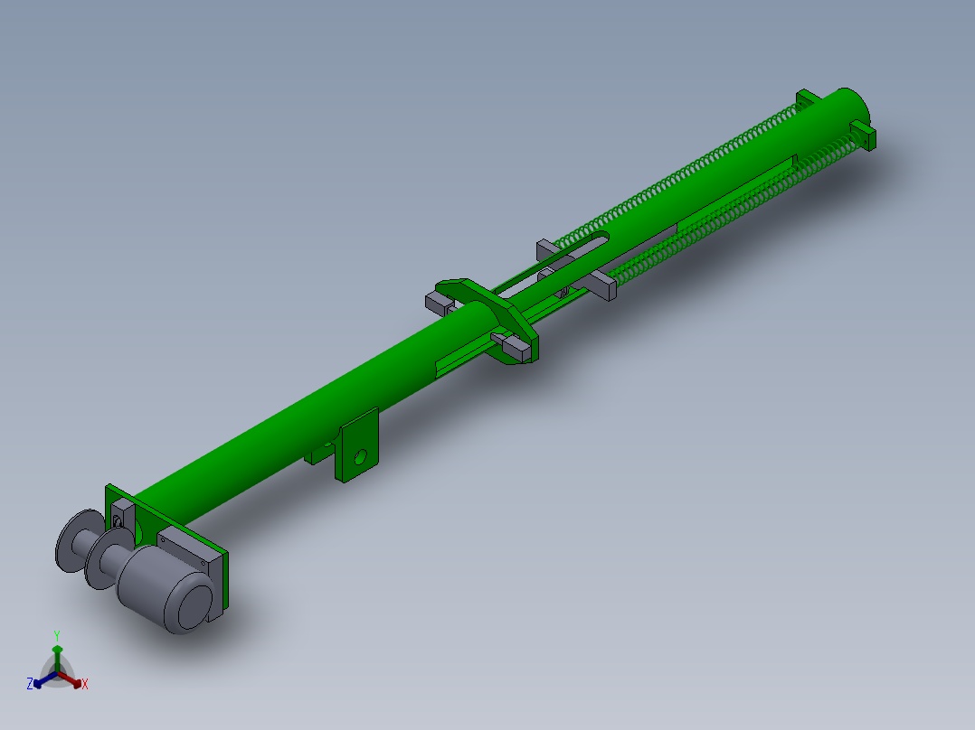 自己的一个练习炮的仰俯装置正等轴测图