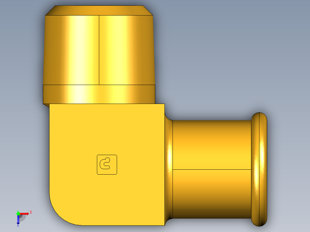 倒齿式工业管接头Beaded Hose Barb 90Deg Elbow Tube to Male Pipe 269HB-12-8俯视图