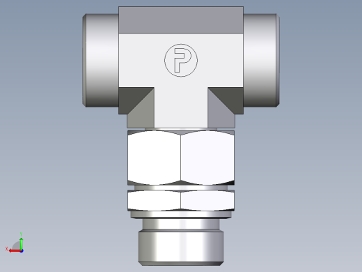 卡套式工业通用硬管接头EO_Assembled_adjustable_standpipe_branch_tee_EVT28LMOMD71后视缩略图