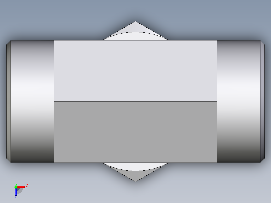 卡套式工业通用硬管接头EO_Assembled_adjustable_standpipe_branch_tee_EVT28LMOMD71俯视图