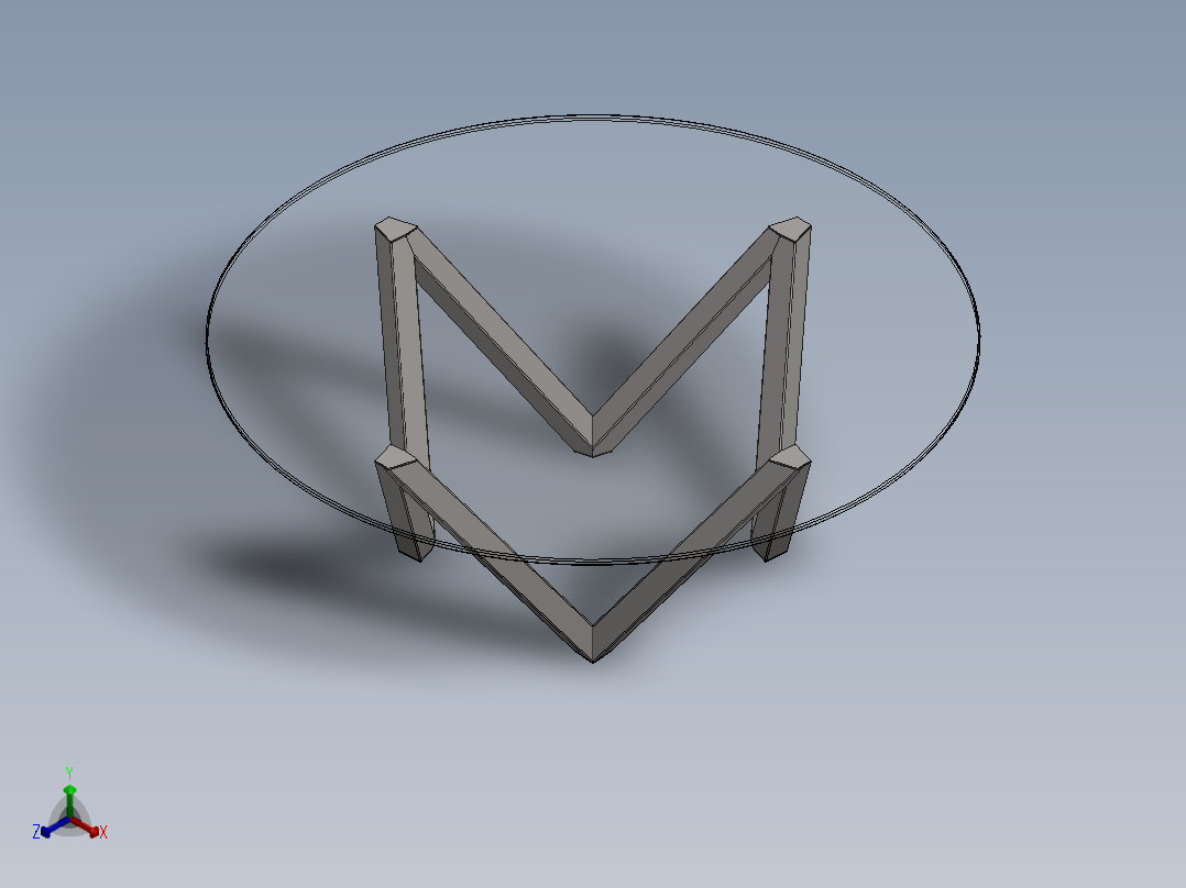 桌子(9)正等轴测图