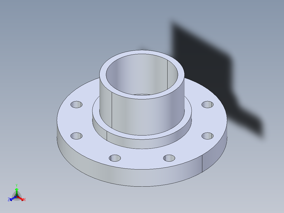聚氯乙烯配件28-Sch80_Flange Vanstone_SPIG_856-040_4in正等轴测图