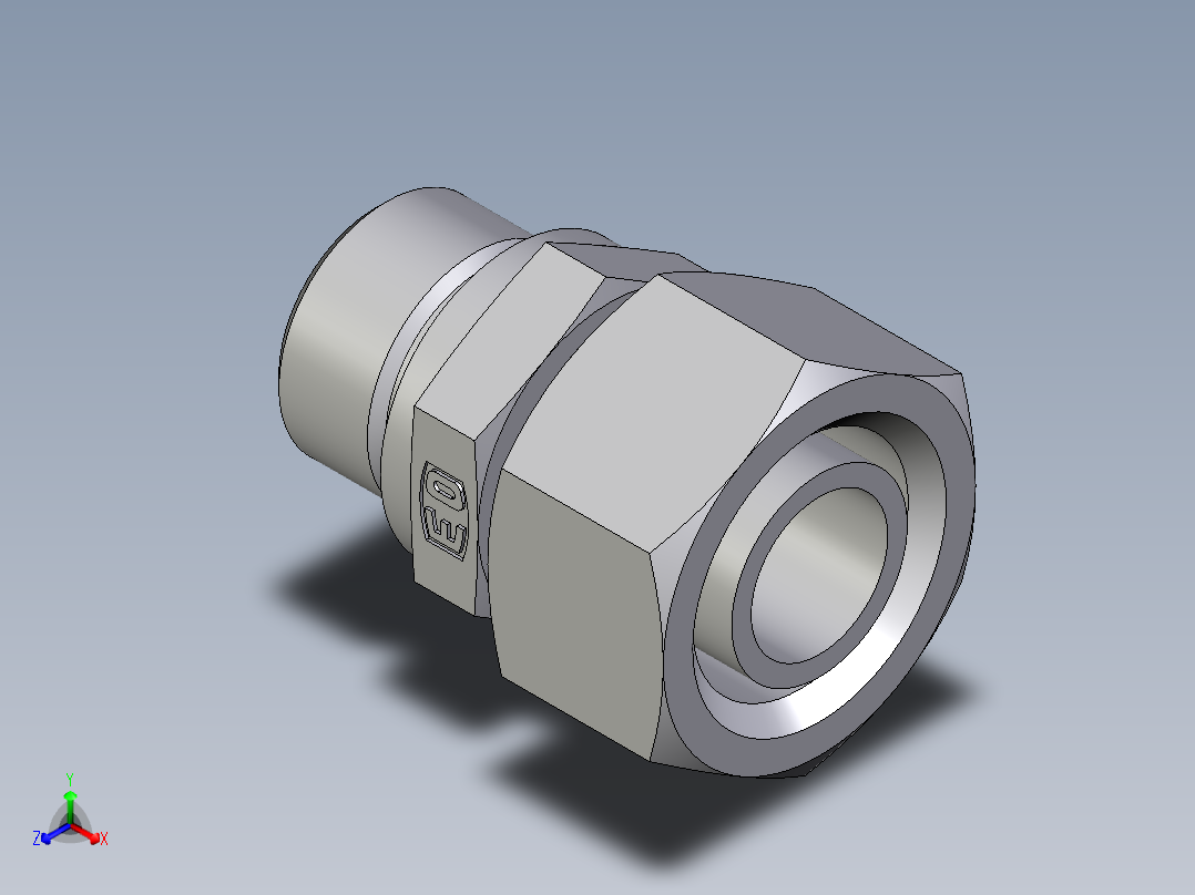 卡套式工业通用硬管接头EO_Standpipe_connector_EVGE18LMEDCF主视图