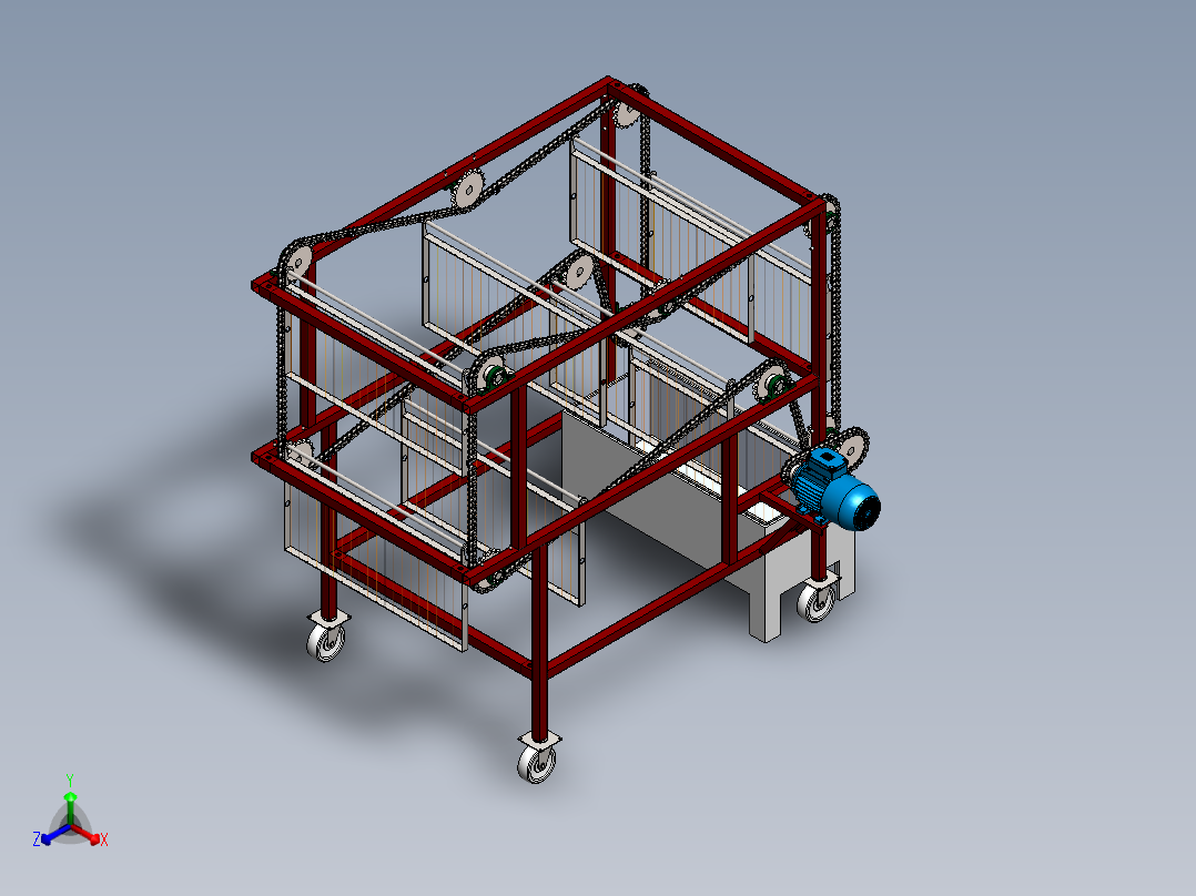 蜡烛生产设备sw20可编辑正等轴测图